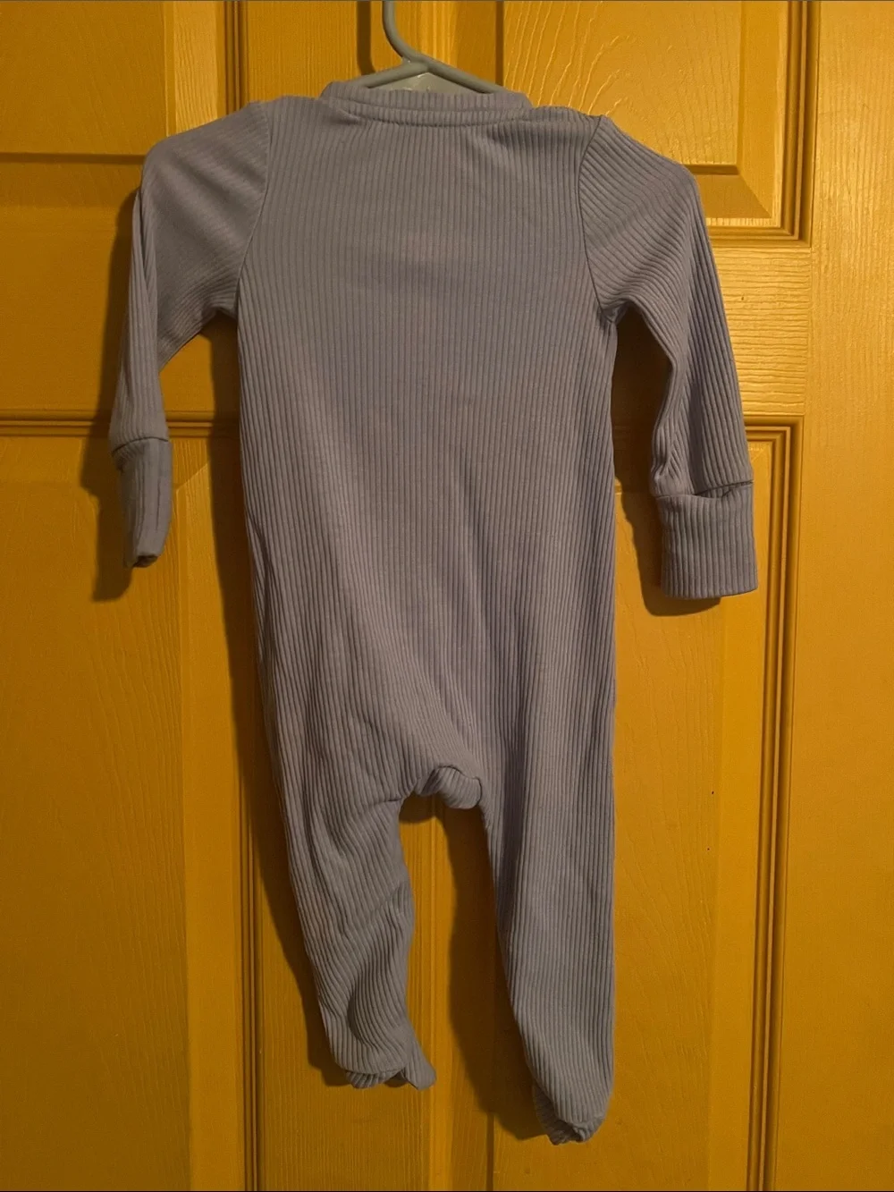 3-6 MONTHS BABY GIRL GAP PURPLE FOOTIE ONESIE ONE-PIECE ZIPPER RIBBED PURPLE